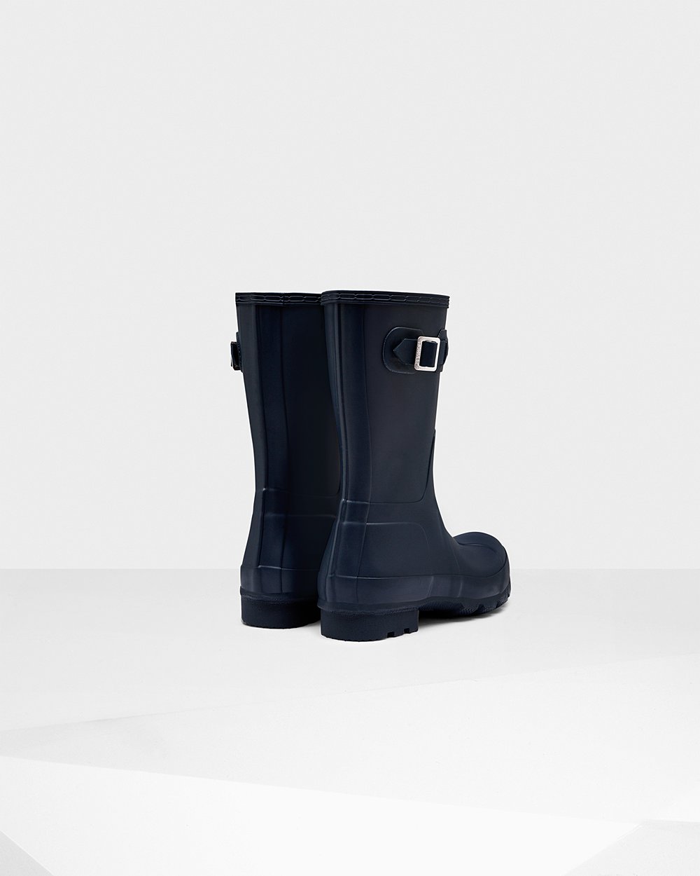 Hunter Original Short Rain Boots - Store Mens Navy - WCUVDA134